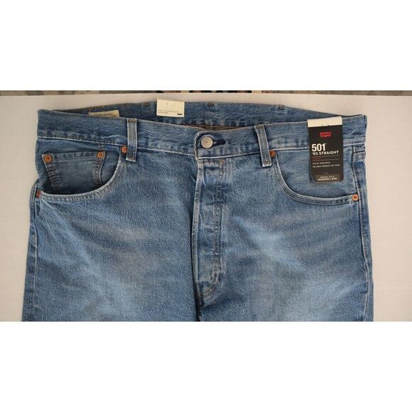 Levi's Premium 501 Men's Sz 38x32 Blue '93 Straight Leg Button Fly Jeans $98 - Picture 5 of 7